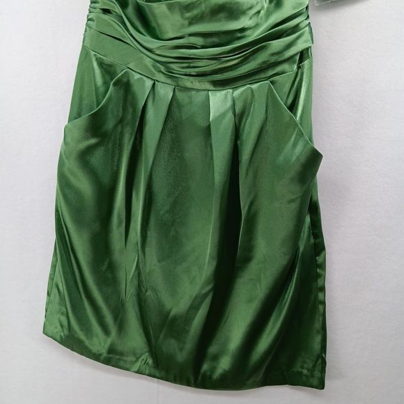 NWT David's Bridal Formal Event Dress $99 Clover Green Size 6 Pockets Sleeveless - Picture 2 of 16